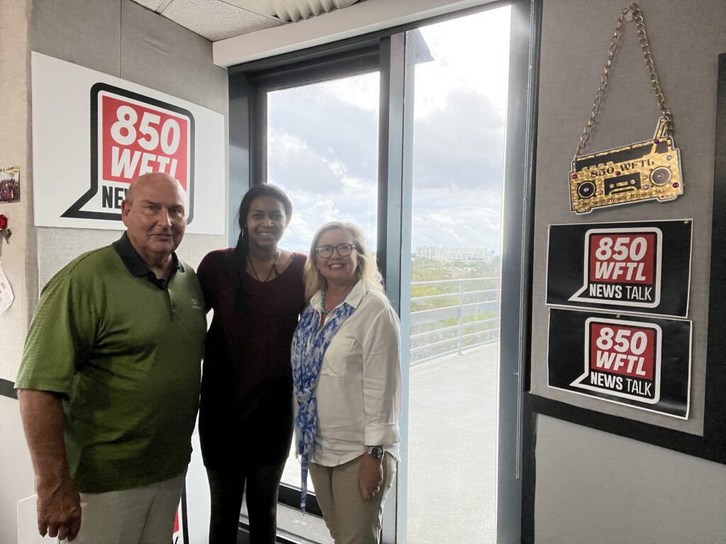 Rick Kendrick, Shirenna and Karey at the Radio Station 850 WFTL AM